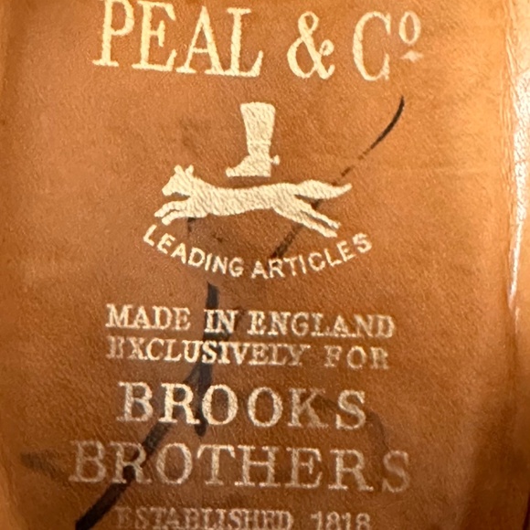 Peel & Co Brooks Brothers Chocolate Brown And off White Spectator Wingtips Sz 9 - Picture 6 of 10